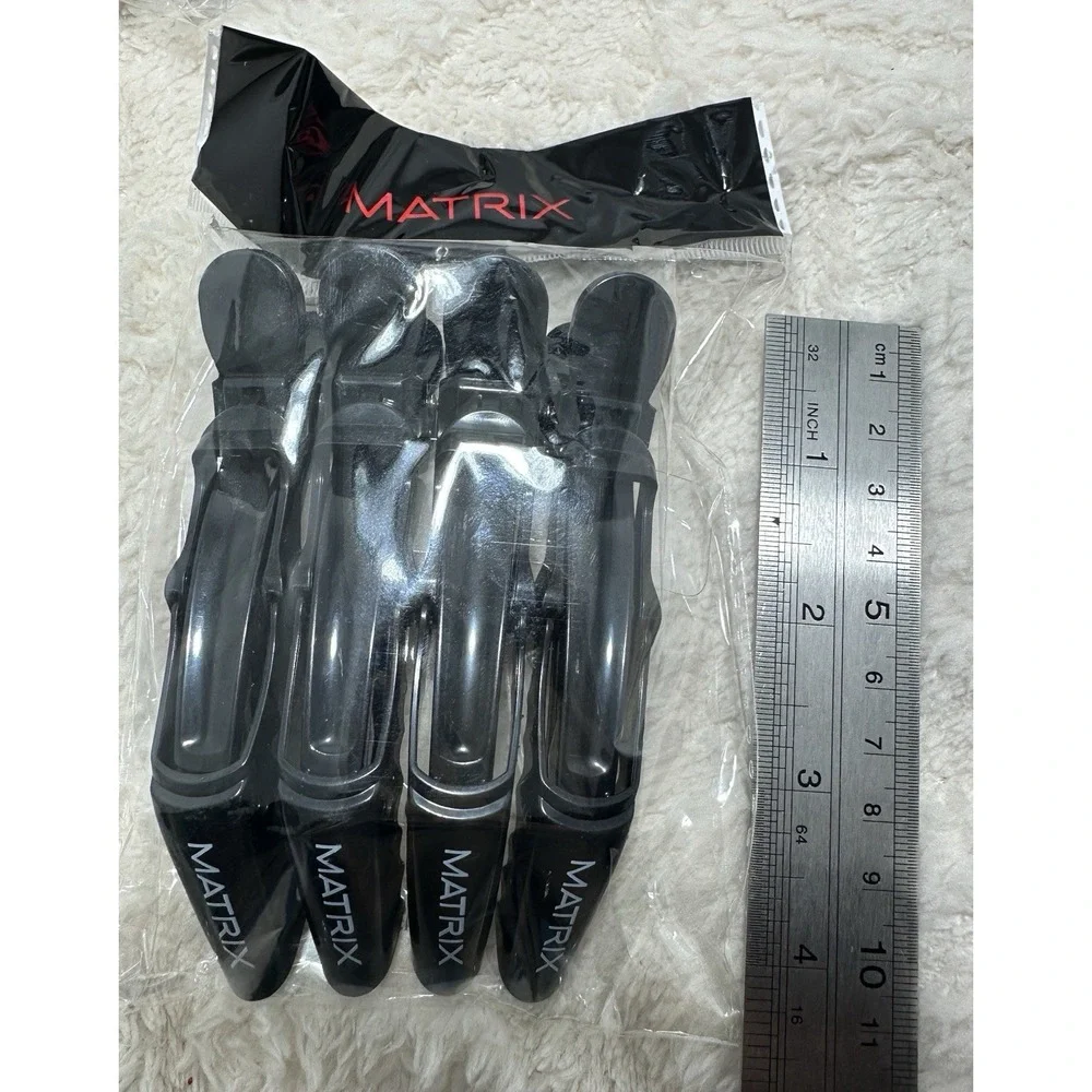 MATRIX Logo Qty. 12 Alligator Sectioning Hair Clips Professional Black NEW